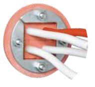 Refractory cable gland PEXTBALI on the bottom side (max. 4 cables)