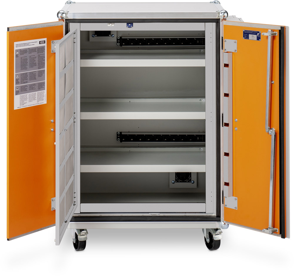 CEMO feuerfester Akku-Ladeschrank Premium Plus 8/10 LockEX 2.0