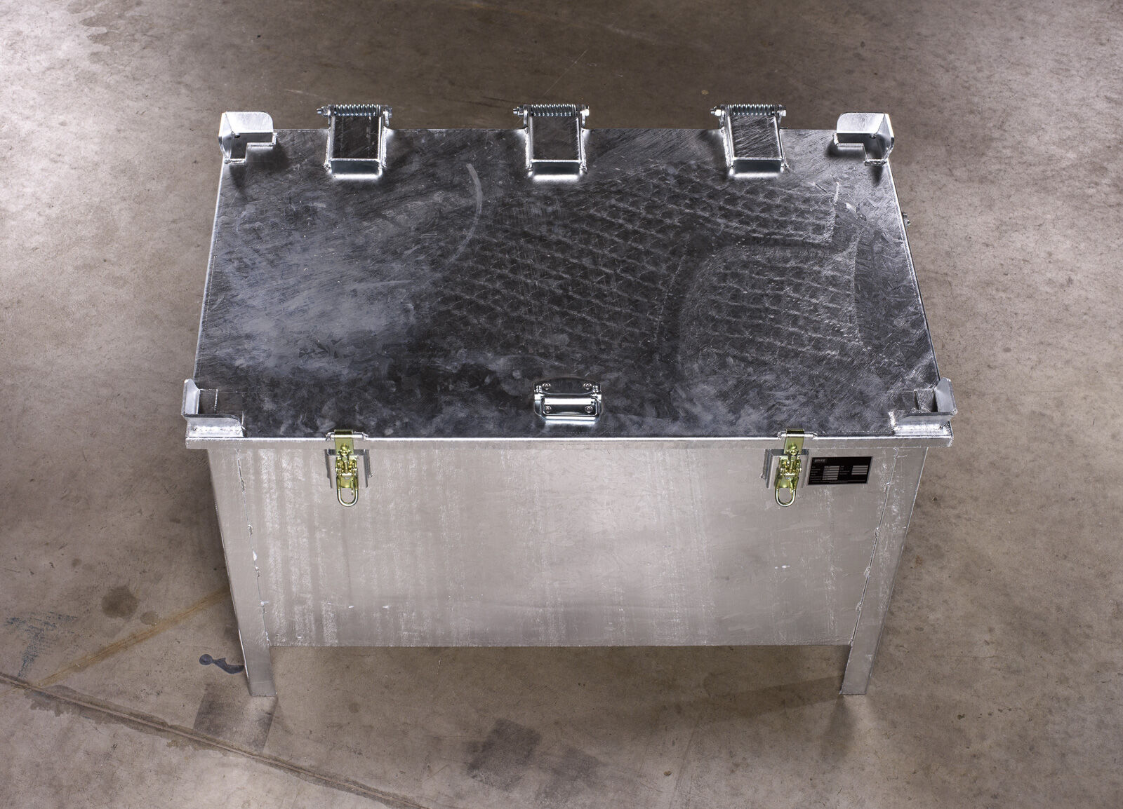 Lio Guard Storage Box 220 Akku-Lagerbehälter aus verzinktem Stahl für Lithium-Ionen-Batterien inkl. Pyrobubbles