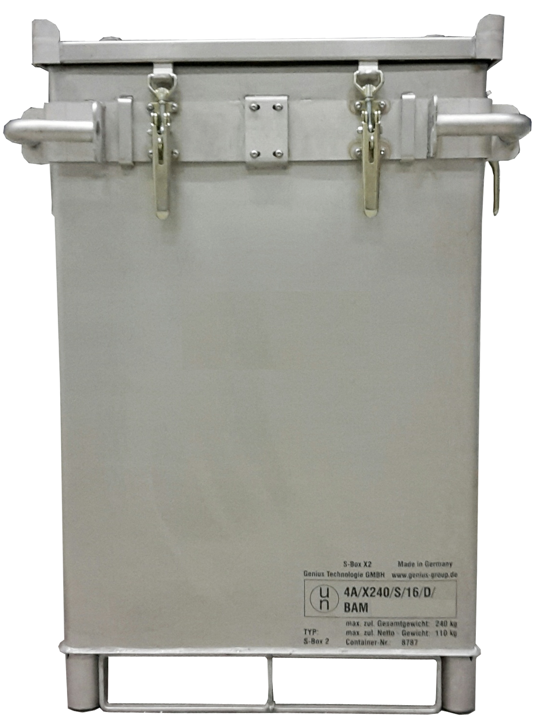 Genius Lio Guard S-Box X2 E stainless steel battery transport container for lithium-ion batteries including Pyrobubbles