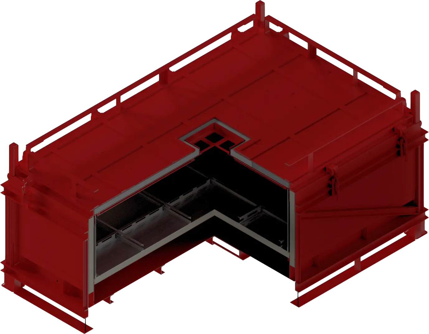 mts LiioBox red Akku-Transport- und Lagerbehälter aus Edelstahl für Lithium-Ionen-Batterien inkl. Füllmaterial