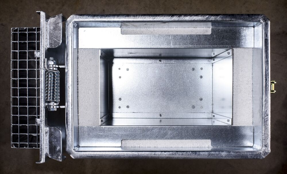 Lio Guard Storage Box 30 Akku-Lagerbehälter aus verzinktem Stahl für Lithium-Ionen-Batterien inkl. Pyrobubbles