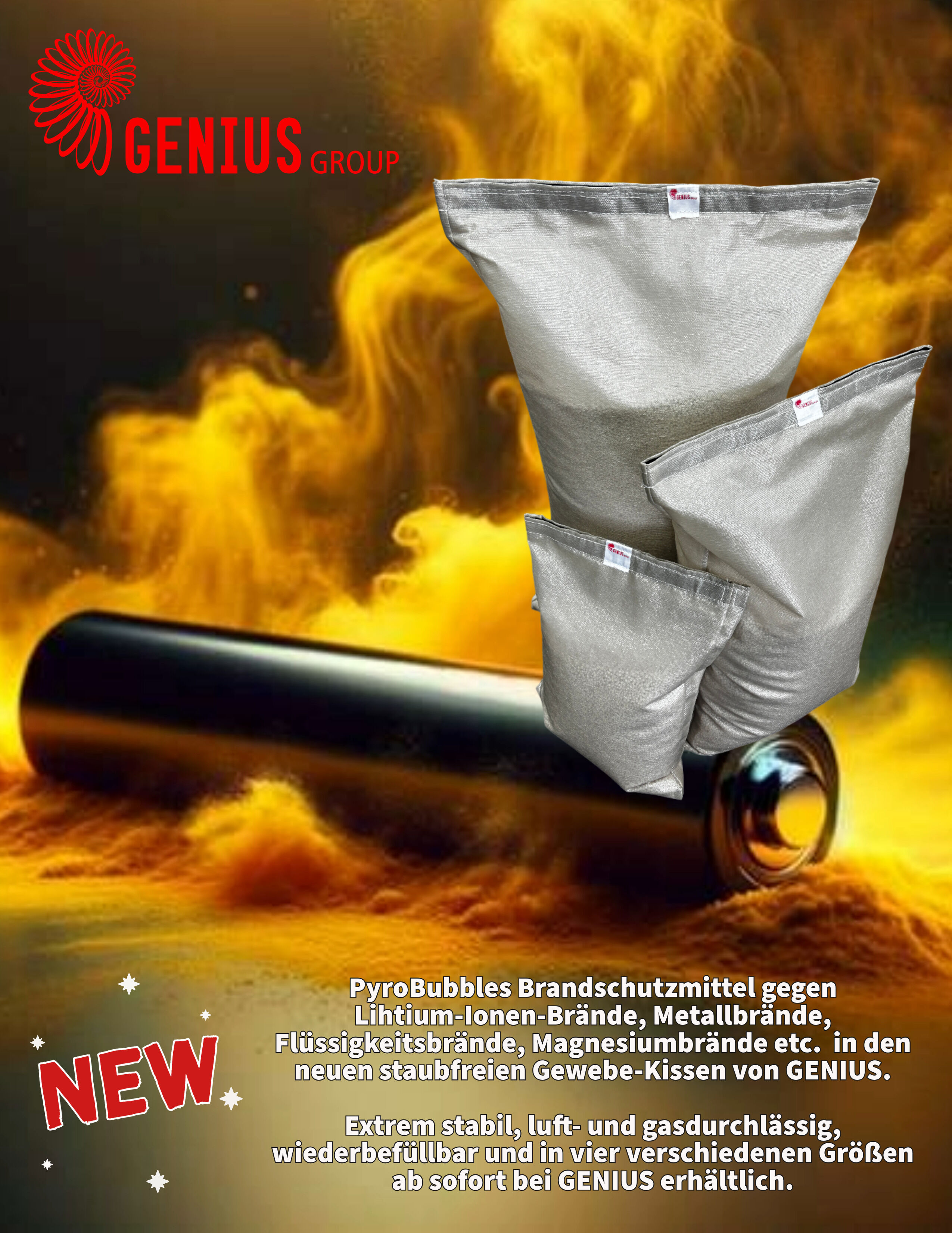 Pyrobubbles Fire Genius PyroBubbles ® Pure M, extinguishing granulate, dust-free fabric ...