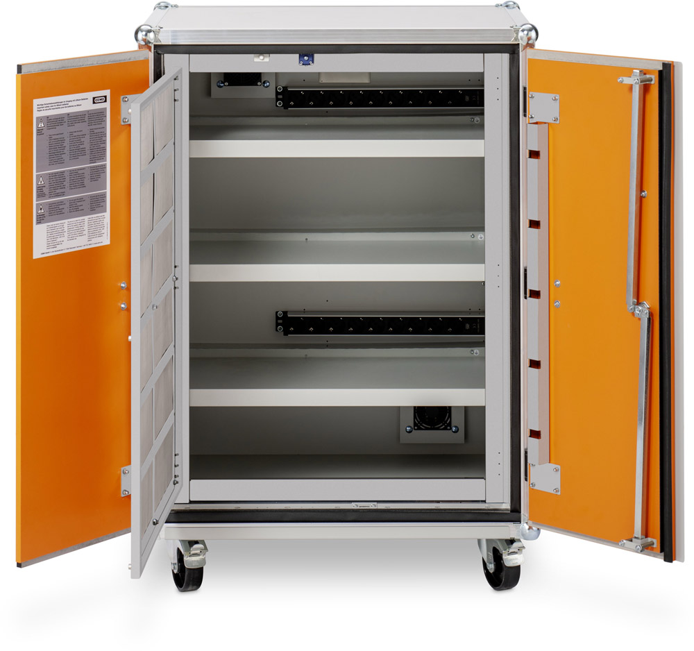 CEMO feuerfester Akku-Ladeschrank Basic 8/10 LockEX 2.0