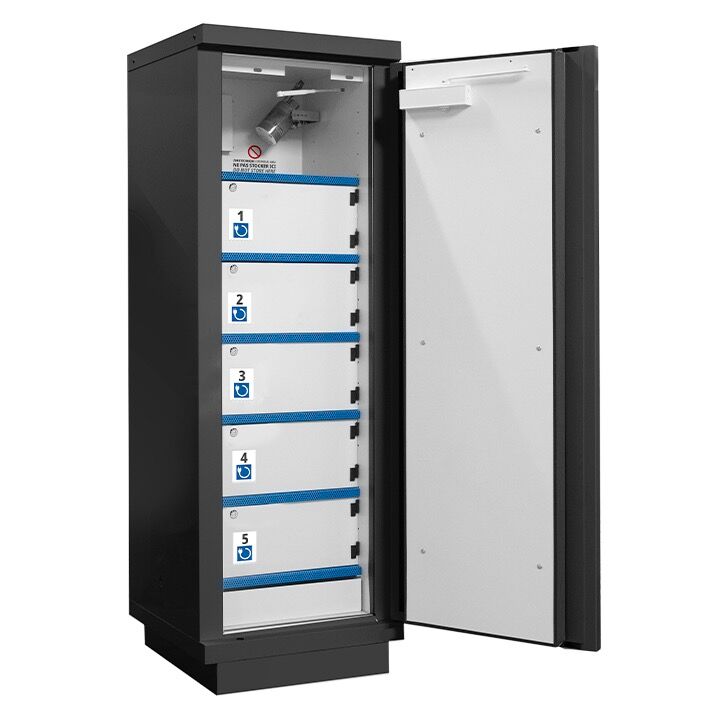 Ecosafe 794+LIAC5S Akku-Schrank feuerfest / Sicherheitsschrank mit Schließfächern, 1-flg., Typ 90, Brandunterdrückungssystem