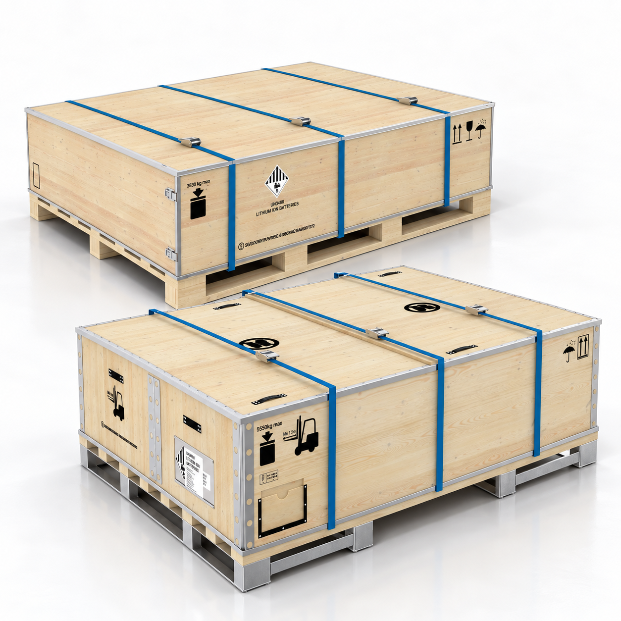 NEFAB single-use transport crates