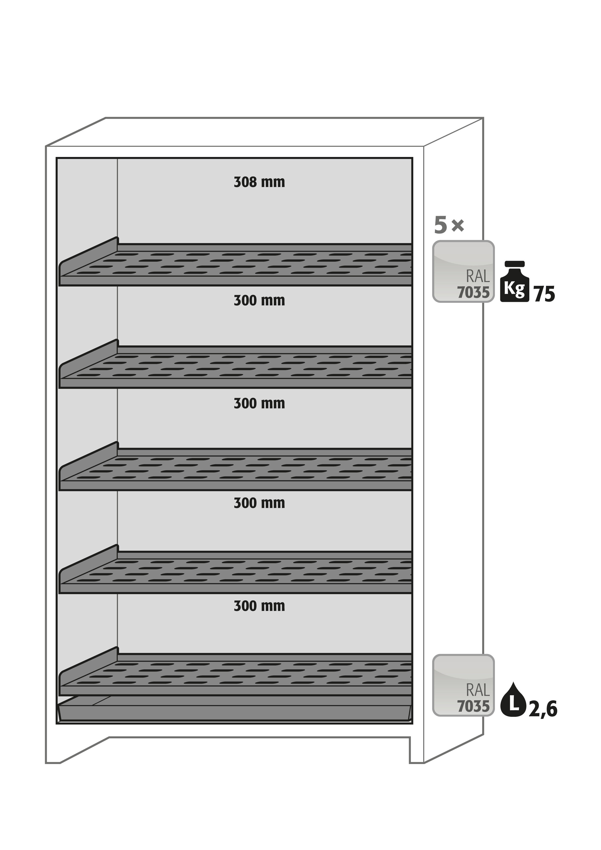 Core Store Storage asecos storage cabinet CORE STORE / ION-CORE-90 (2-door) cheap buy