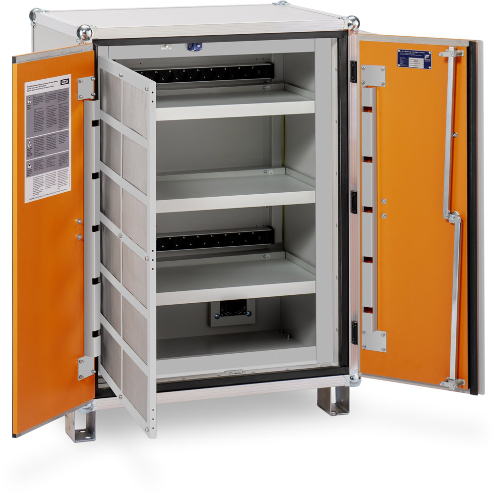 CEMO feuerfester Akku-Ladeschrank Premium Plus 8/10 LockEX 2.0