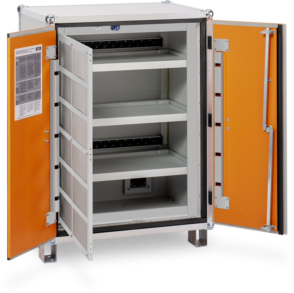 CEMO feuerfester Akku-Ladeschrank Premium 8/10 LockEX 2.0