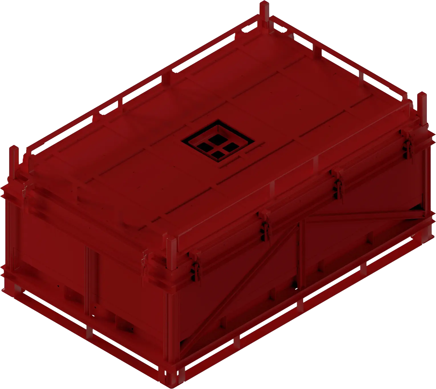 mts LiioBox red Akku-Transport- und Lagerbehälter aus Edelstahl für Lithium-Ionen-Batterien inkl. Füllmaterial