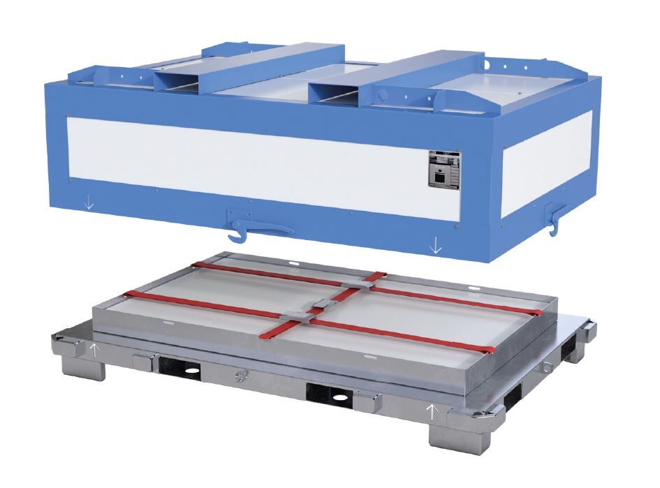 Transport- und Lagerbehälter TYP LIP-F 830 für Lithium-Ionen-Batterien / Lithium-Ionen-Akkus