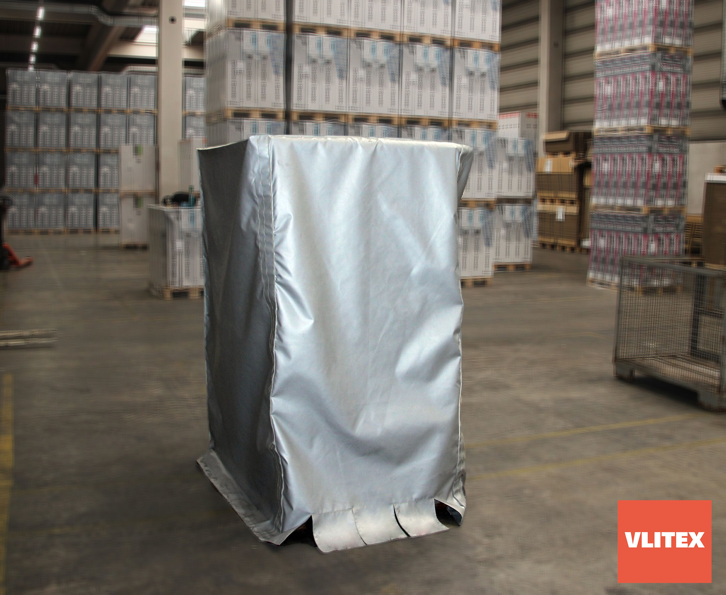 VLITEX fire extinguisher case / extinguishing blanket / fire protection blanket Premium M 125x85x116 for cage pallets
