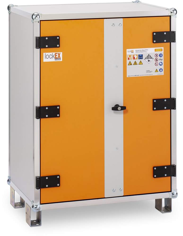CEMO feuerfester Akku-Ladeschrank Premium 8/10 LockEX 2.0