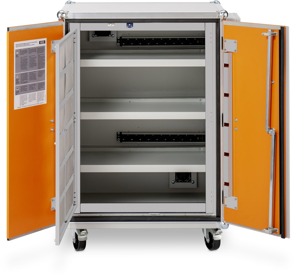 CEMO feuerfester Akku-Ladeschrank Premium 8/10 LockEX 2.0