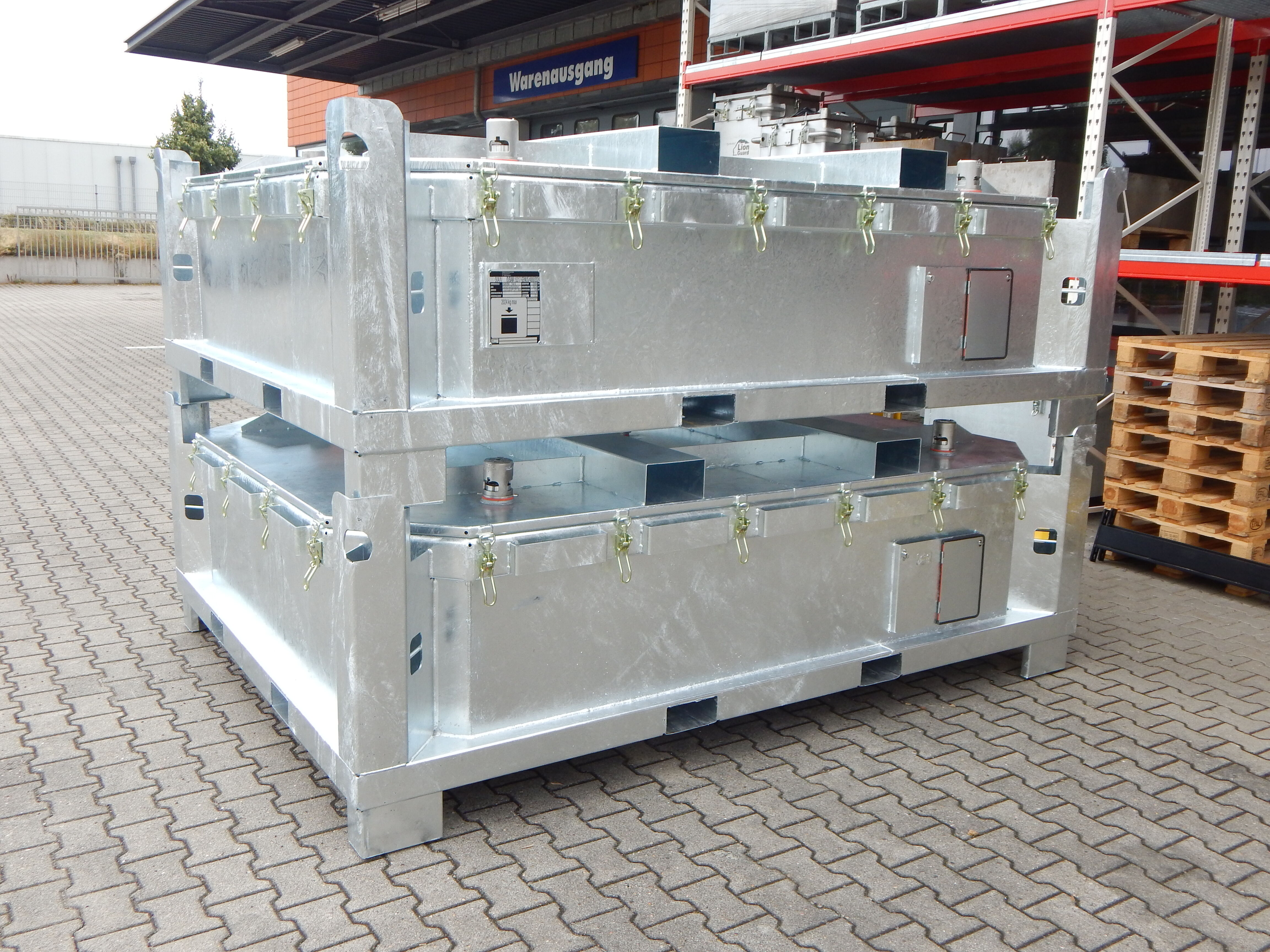 Genius Lio Guard LP1-Box Basic battery transport container made of galvanized steel for lithium-ion batteries including Pyrobubbles