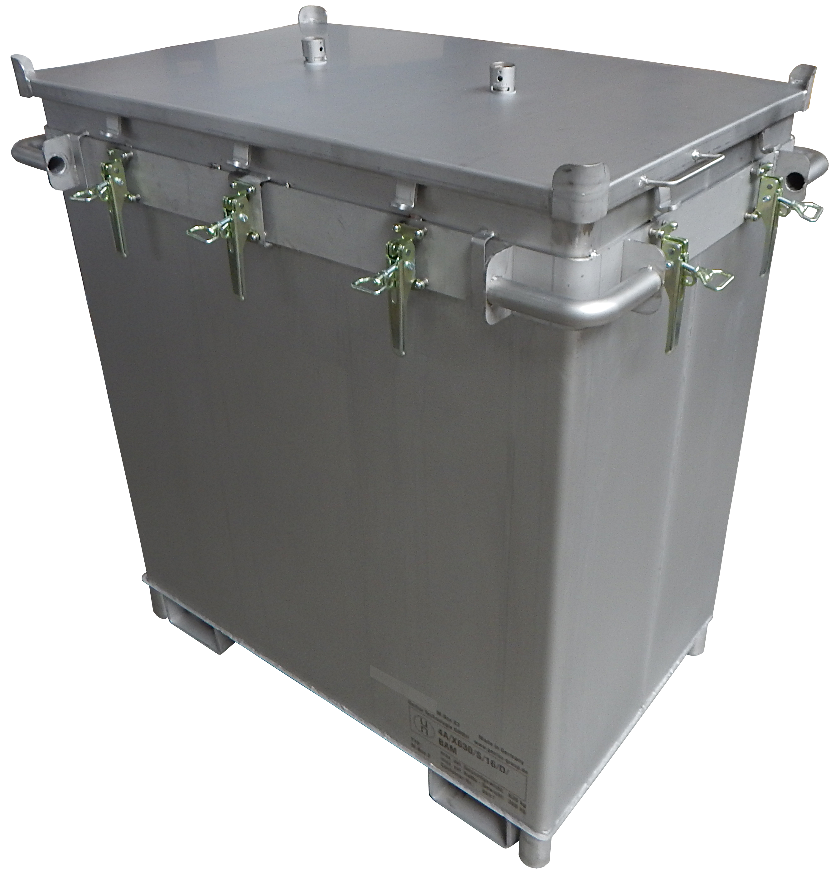 Genius Lio Guard M-Box X2 E Akku-Transportbehälter aus Edelstahl für Lithium-Ionen-Batterien inkl. Pyrobubbles